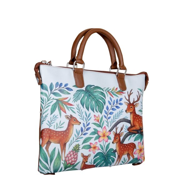 Printed Leather 3-in-1 Convertible Top Handle Crossbody Bag for Women- Daily Use - Picture 7 of 16
